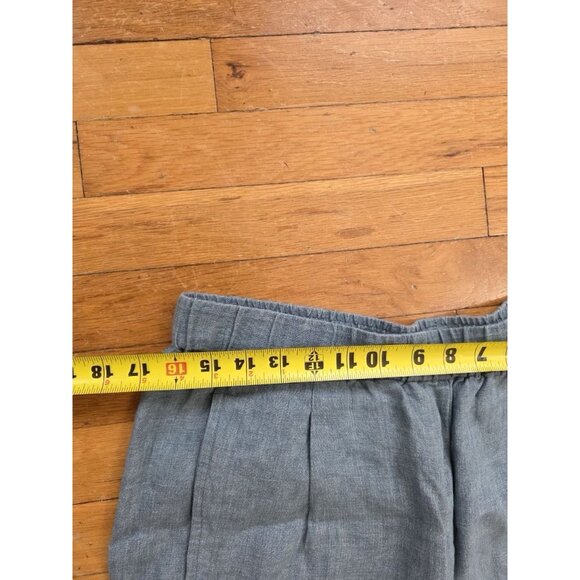 Eileen Fisher Pants Organic Linen Pull On Elastic Waist Soft Grey Pet S A001221 - Picture 9 of 11